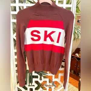 Offline by Aerie brown & Red soft “Ski” turtleneck Sweater